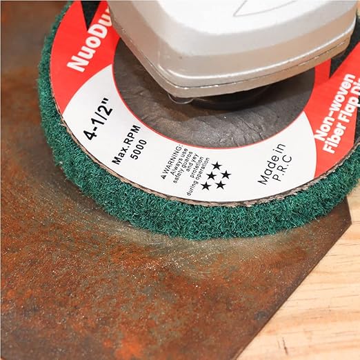 10Pcs 180 Grit Scour Flap Disc 4 1/2 Inch Angle Grinder Attachment Coarse Sanding Disc Paint Rust Remover Wire Brush Metal Polishing Wheel