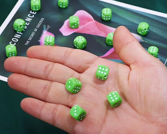 Tupalizy 10mm Acrylic Dice Beads Small 6 Sided Dice Charms - Image 4