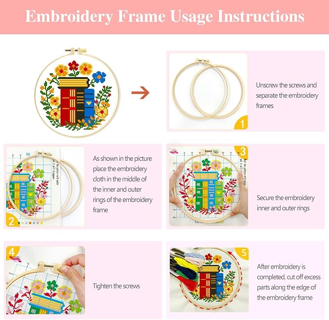 Zhenqing 4 Themes Cross Stitch Kit Set - Image 6