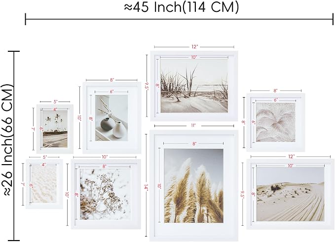 ArtbyHannah Gallery Wall Frame Set, 8 Pack Picture Frames Collage Wall Decor - Image 8