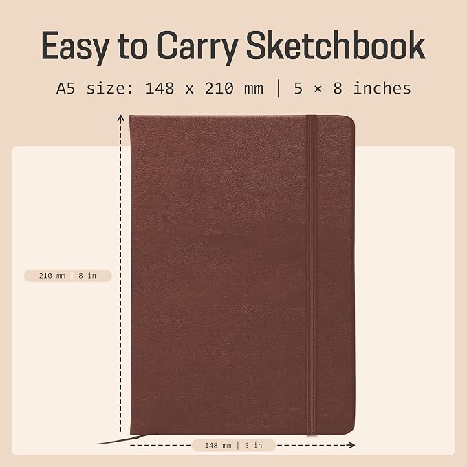 BROWNSTONE JOURNALS A5 Sketch Book Hardcover - Image 3