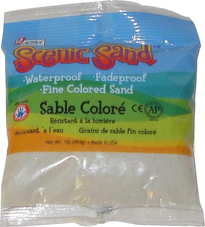 Activa White Scenic Colored Sand, 1lb | Vibrant, Fine Grain Colorfast Sand - Image 2