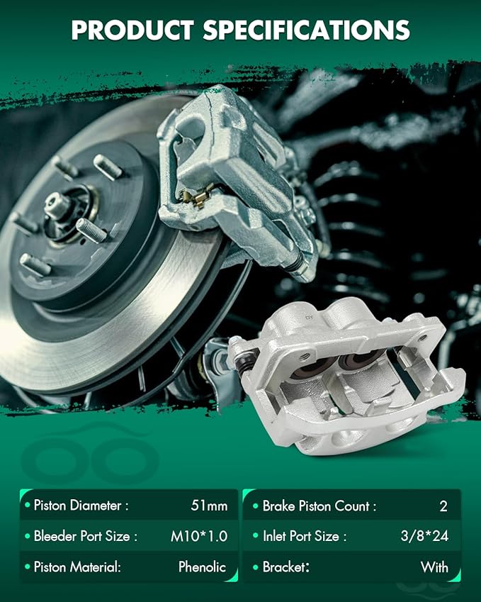 SCITOO Front Left Brake Caliper With Bracket 18B4861 Compatible For Ford For F-150 2004-2005 For Ford For Lobo 2005