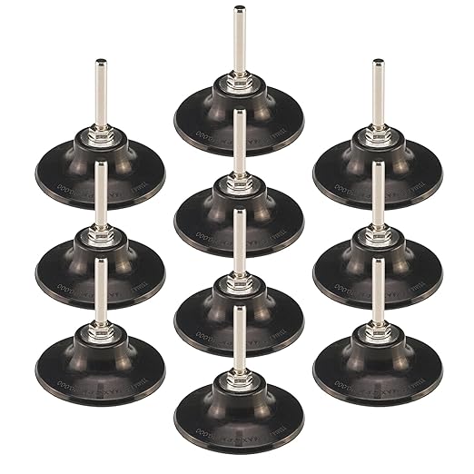 3" Pad Holder for Sanding Discs, Hard Rubber, TR System, 10 Pcs Pack