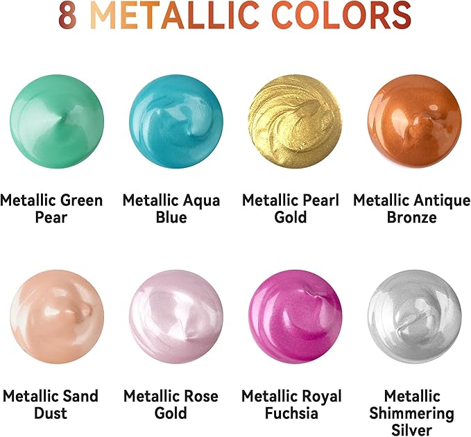 AUREUO Metallic Acrylic Paint Set - Image 3