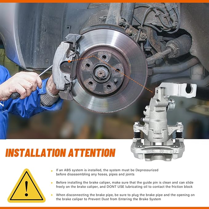 DRIVESTAR 19B2068 Rear Brake Caliper Passenger Right Side, ONLY Fit 1998-2007 for Honda Accord, 2004-2008 for Acura TSX