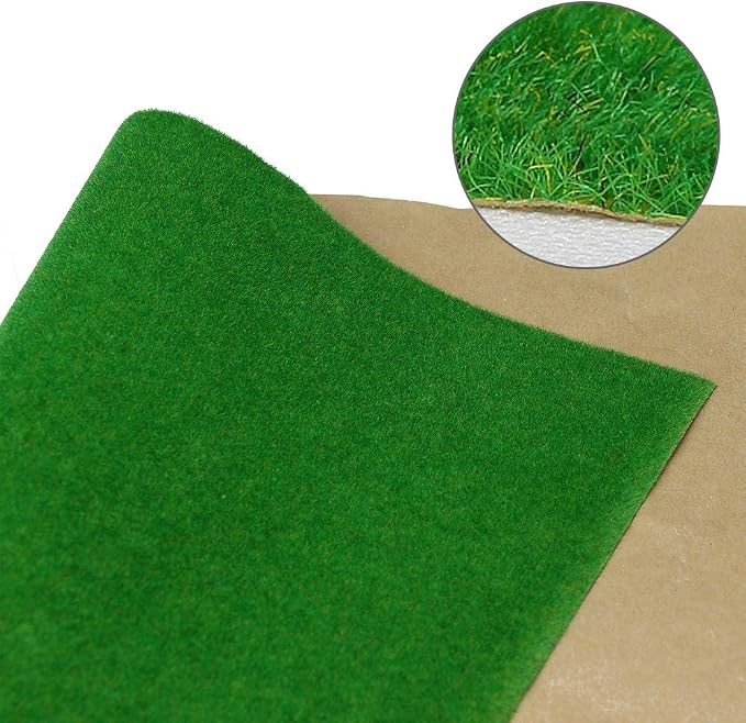 CP137 Artificial Model Grass Mat Trains Green 40x100cm or 15.7'' x 39'' - Image 2