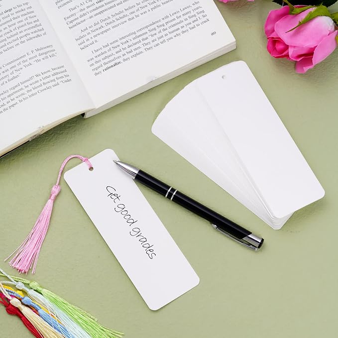 choyaxo 120 Pcs Kraft Paper Blank Bookmarks - Image 4