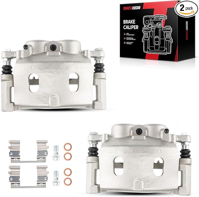 Torchbeam 2PCS Front Driver and Passenger Side Brake Caliper For Chevrolet GMC for 2008-2018 Silverado 1500, 2008-2018 Sierra 1500, 2008-2020 Tahoe, Disc Brake Caliper # 18B4919A+18B4918A