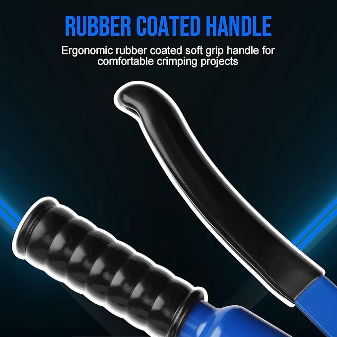 Lichamp Stainless Steel Cable Crimper Hex Lug Tool, Hydraulic Hand Crimping Swaging Tool for Steel Wire Rope 1/8 and 3/16 inch