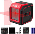 Laser Level with Self-leveling& Manual Mode Horizontal and Vertical Lazer Level with 360°Magnetic Bracket, 2xAA Batteries for Construction Home Decoration DIY etc. (Red)