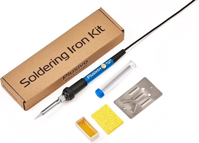 Soldering Iron Kit, 60W Adjustable Temperature 5-in-1 Solder Wire, Rosin Paste - Image 9