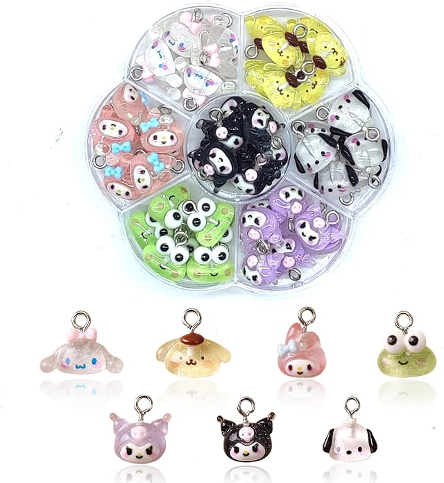 YOKUSHI 42PCS Cute Cartoon Resin Charms by YOKUSHI