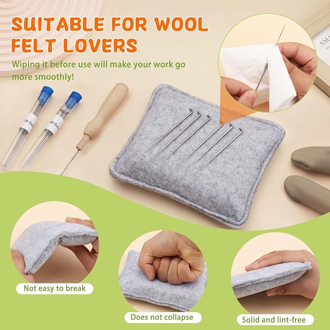Yizzvb Needle Felting Kit, Felt Animal Kit, Wool Felting Tools Including Wool - Image 5