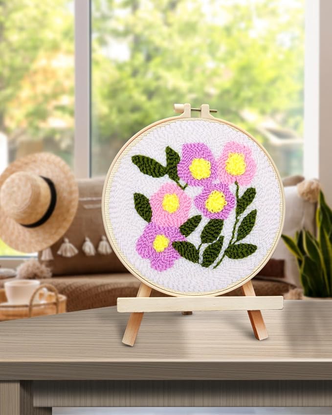 TINDTOP Punch Needle Kits, Flowers Punch Embroidery Kits - Image 5