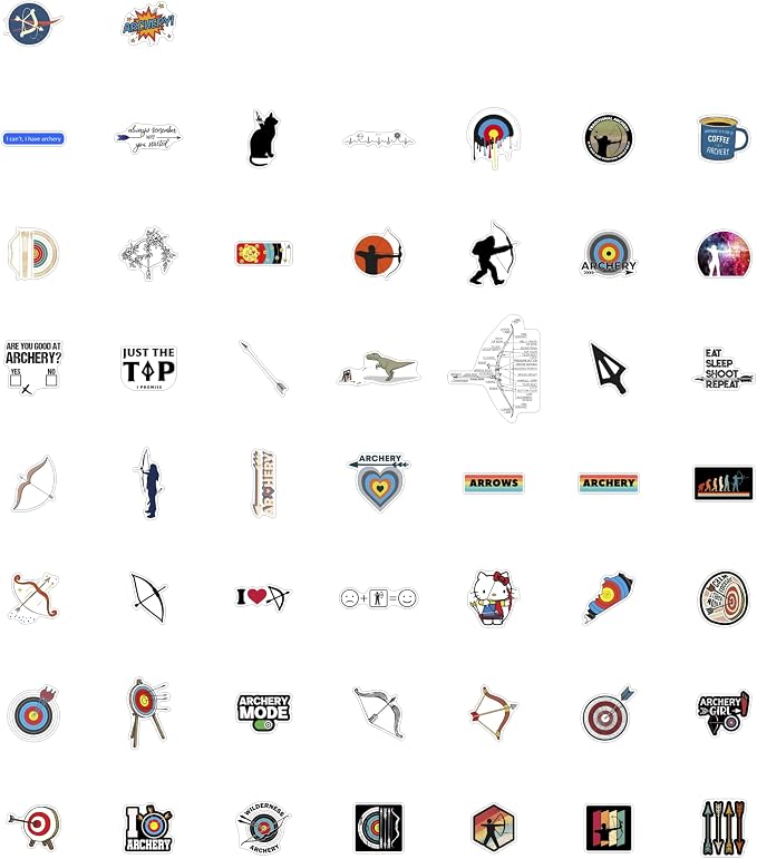 BulbaCraft 100Pcs Archery Stickers - Image 3