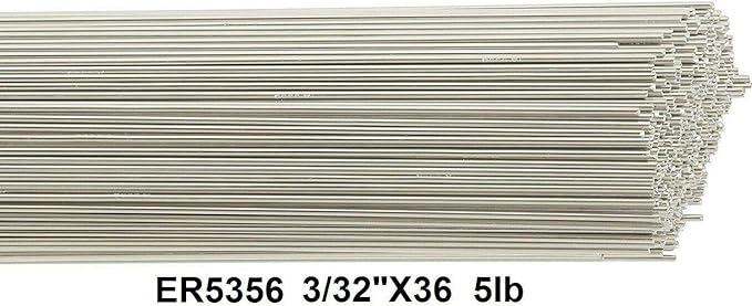 Aluminum 5356 TIG Welding Rod TIG Welding Wire ER5356 3/32"X36" 5Ib Box Tig Rods (3/32" 5 Pound Box) ER5356-094-36 (5)