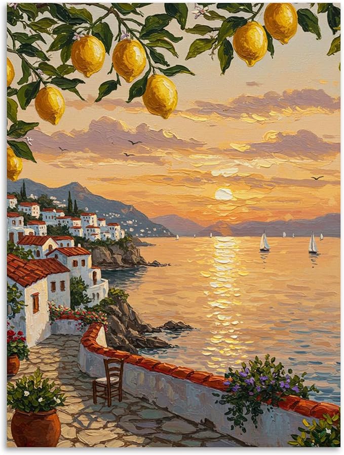 Lemon Tree Diamond Art Kits for Adults Beginners 12x16 in, DIY Craft Gift | by Kalonyth