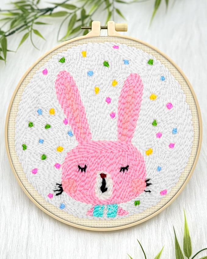 ERKOON Punch Needle Kit Adults Beginners, DIY Easy Animals Embroidery Set - Image 4
