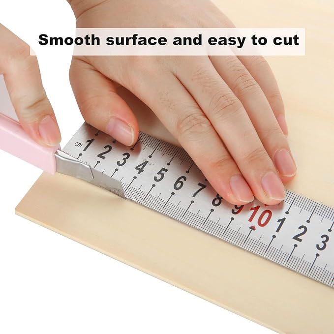 25 Pack 8 x 12 Inch Basswood Sheets, 1/16 Thin Craft Plywood Sheets, Thin & - Image 3