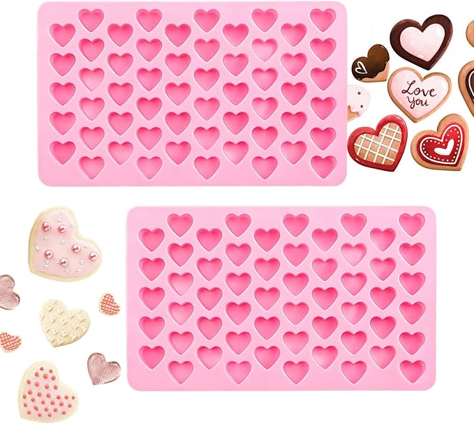 2PCS Silicone Molds for Chocolate, Heart Molds, Reusable Candy Molds by Unknown