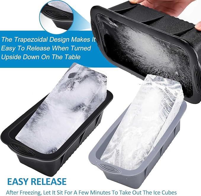 Large Ice Block Mold for Ice Bath Tub, Total 14.4 Lb Ice Block, Reusable Ice - Image 2