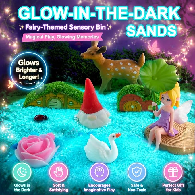 Carolart Spinning Fairy Garden Sensory Bin - Image 3