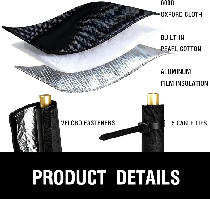 Copper Pipe Insulation Wrap Cover, 70.86''×10.2'' 600D Oxford AC Pipe Insulation Outdoor, Suitable for Air Conditioning Pipes, Cables, Water Pipes, and Prevents External Damage