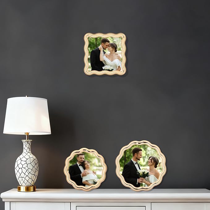 High-End Gold 4x4'' Square Zinc Alloy Picture Frames, - Image 3