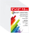 Simetufy 12 Pack 9 x 12 inch Canvas Boards by Simetufy