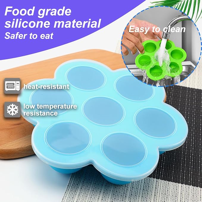 3 Pack Silicone Egg Bite Mold for Air Fryer Silicone Molds - Image 4