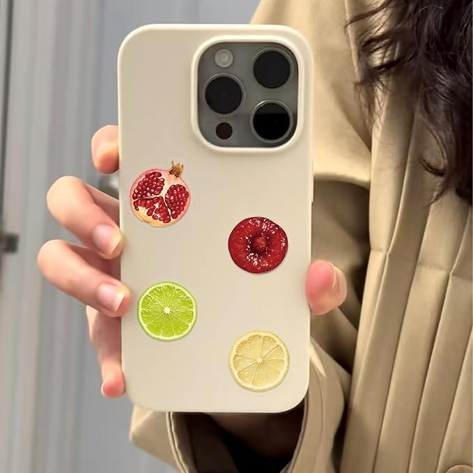 50 Pcs Clear PET Fruit Aesthetic Stickers - Image 3