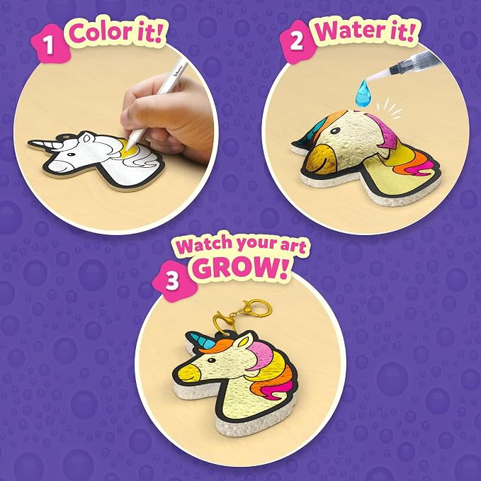 Skillmatics Aqua Puffs 3D Art Kit – Princesses & Unicorns, Mess-Free Toy | - Image 3