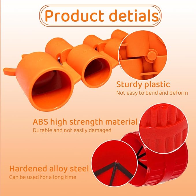 1/4'' - 1'' Depth Gauge and Pipe Deburring Tool Kit, 1/8'' to 1-5/8'' Inner Outer Reamer Pipe Tubing Chamfer Tool for PVC, PPR, CPVC, Brass, Aluminum Pipe