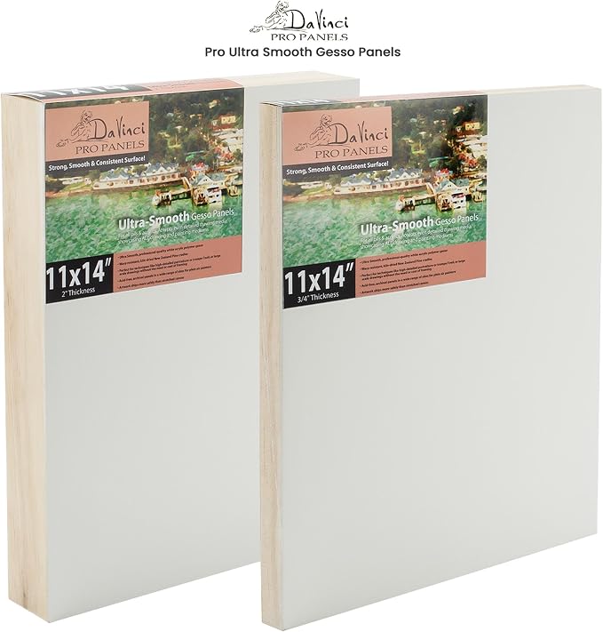 DaVinci Wood Panel Da Vinci Pro Ultra Smooth Gesso Panels 3/4inchinch Panel - Image 4