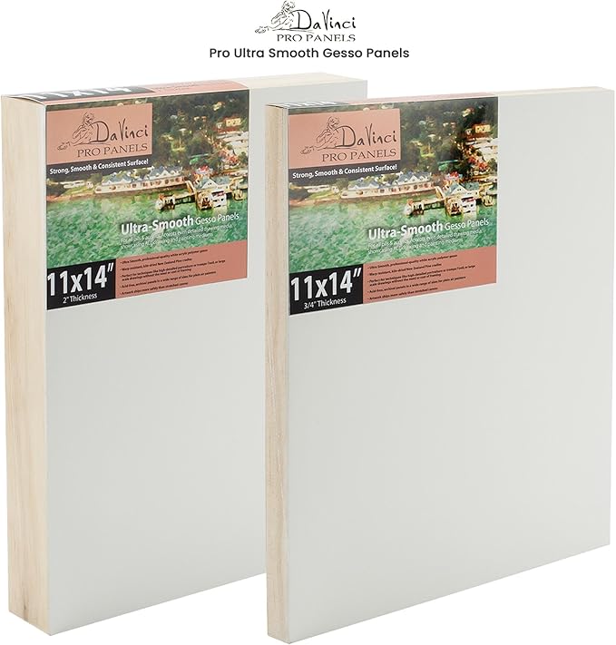 DaVinci Wood Panel Pro Ultra Smooth Gesso Panels 3/4 inch Panel 6x8 inch - Image 4