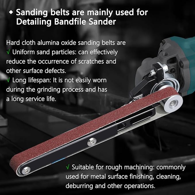 20 Pcs 3/4 x 20.5 Inch Premium Hard Cloth Aluminum Oxide Sanding Belts,4 Pcs Each of 60/100/240/400/600 Grits Sanding Belt for Detailing Bandfile Sander,520 x 20 mm Sanding Belts for Mini Belt Sander.