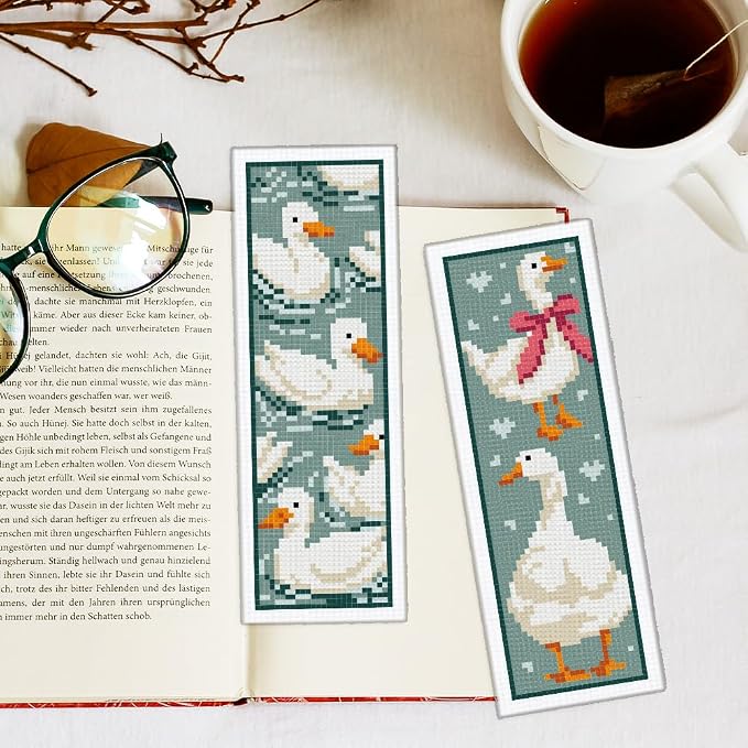 INFUNLY 6PCS Duck Cross Stitch Bookmark Kit - Image 5