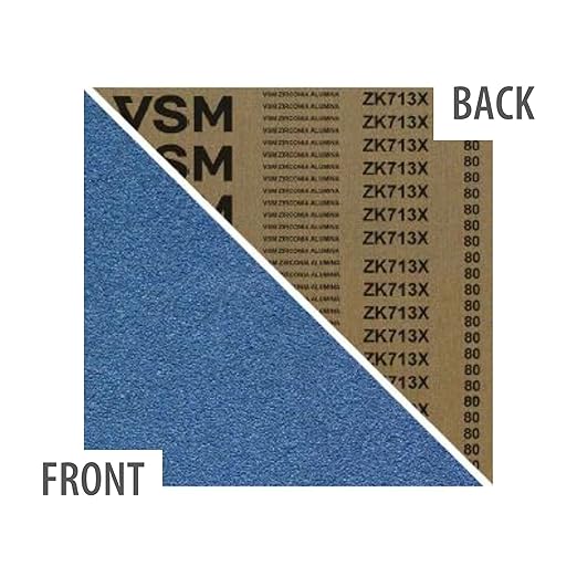 VSM 6-Pack - 2" X 48" 120 Grit (Medium) - Zirconia Alumina Belts, Tear-Resistant Flexible Cloth Backing, Durable, Hand-Held Machine Compatible Sanding Belts