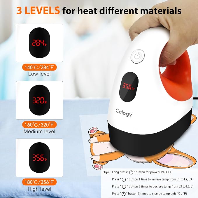 Calogy Mini Heat Press, Heat Transfer Machine, Constant Temp Control, Insulated - Image 3