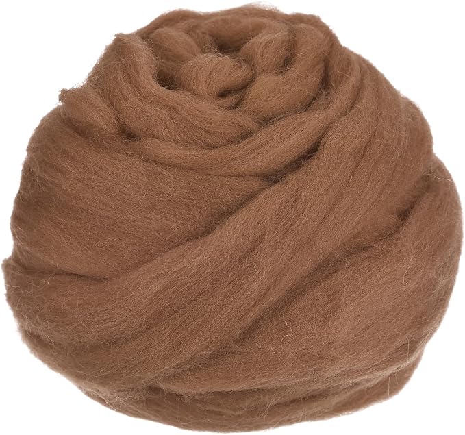uxcell Needle Felting Wool, 3.5 Oz Nature Fibre Wool Yarn Roving by uxcell
