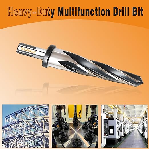 3/4" Reamer Drill Bit for Metal, M2 HSS Taper Reamer for Steel, Alloy, Wood, Plastic to Align, Enlarge Holes – 5-Spiral Flutes, 1/2" Non-Slip Shank, 19mm Car Reamer, Bridge Construction Reamer.