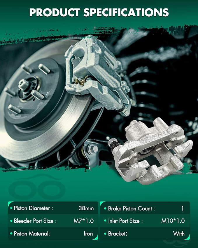 SCITOO Rear Left Brake Caliper With Bracket 19B2685 Compatible For Lexus For ES300 2002-2003,For Lexus For ES330 2004-2006,For Toyota For Camry 2002-2006