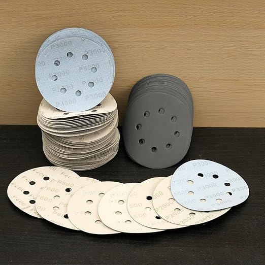 100 Pcs 5 Inch Sanding Discs Hook & Loop 8 Holes Wet Dry 800 Grit Sandpaper Silicon Carbide Sand Paper for Orbital Sander Automotive Wood Plastic Metal Polishing (100Pcs 800 Grit)