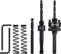 SDS-Plus Hole Saw Mandrel, Include 2Pcs Hole Saw Arbors with 3Pcs 1/4 Inch HSS(M2) Central Drill/2PCS Hex wrench/2Pcs Spring