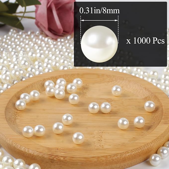 Phinus 1000 Pcs 8mm Pearl Beads - Image 2