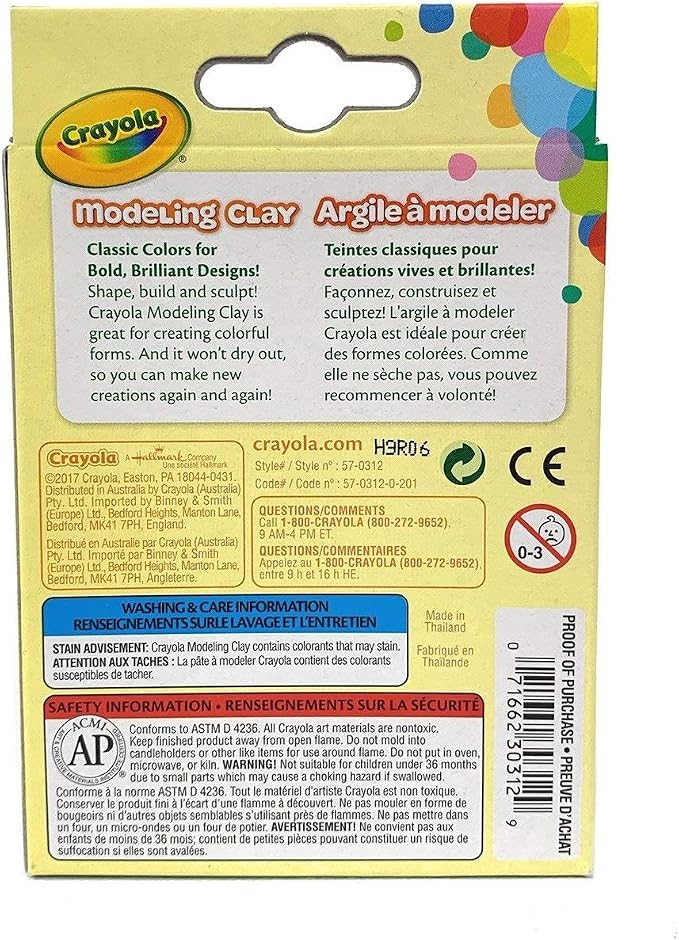 Crayola Modeling Clay .6oz 8/Pkg-Basic - Image 2