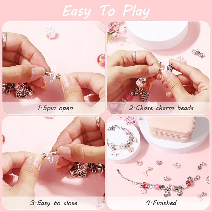 UFU Charm Bracelet Making Kit, Jewelry Making Kit Craft Gift - Image 5