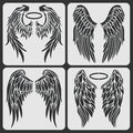 ORIGACH 4PCS Large Angel Wings Stencils 11.8x11.8 inch, Durable Flexible DIY by ORIGACH
