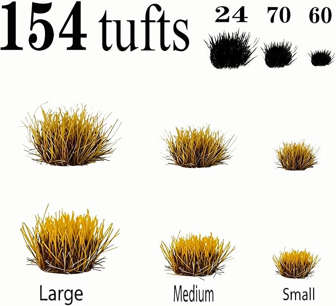 Tufts - Battlefield 154 Pcs, 3 Sizes -Terrain Model Kit - Image 3
